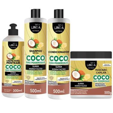 Imagem de Kit Capilar Completo Coco das Poderosas Hidratação Profunda - Sallon L