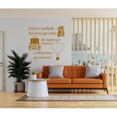 Imagem de Adesivo frase Somos o resultado parede decoração sala, quarto, cozinha