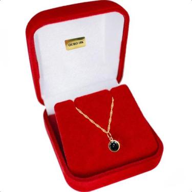 Imagem de Corrente Cordão Ouro 18K com Pingente Ponto de Luz 6mm - S.Demór Joias