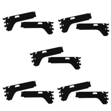 Imagem de Suporte Bandeja FIT SLG 0,30 Preto CH16 KIT 5 Pares - Amapá