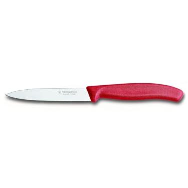 Imagem de (Straight, Red) - Victorinox 10cm Swiss Classic Paring Knife with Straight Blade, Spear Point, Red