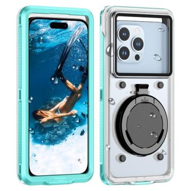 Imagem de Lanhiem Capa de celular subaquática para mergulho com snorkeling para mergulho, IP68 capa de celular universal à prova d'água para foto ao ar livre com cordão para iPhone Galaxy Pixel Moto todas as