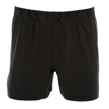 Imagem de Cueca Samba-Canção Risca de Giz Mash 154.01 Toque de Seda, Preto, G