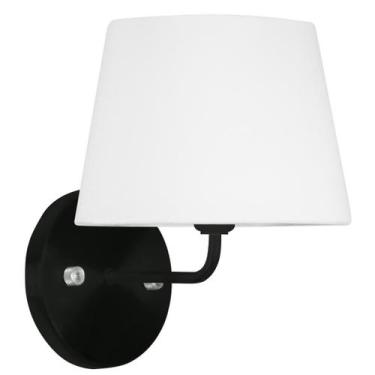 Imagem de Arandela Preta De Cupula Tradicional Branca - MARRYLUZ