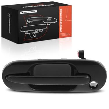 Imagem de A-Premium Maçaneta externa dianteira esquerda do lado do motorista compatível com Honda CR-V CRV 1997 1998 1999 2000 2001, acabamento preto liso com fechadura, substituição # 72180-ST0-003