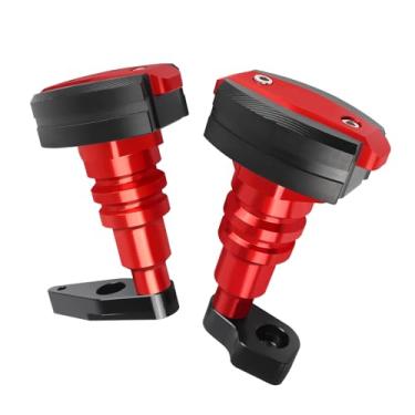 Imagem de HAONEL Sliders de quadro compatíveis com Kawasaki Ninja 650 ER6N ER6F 2012-2016 CNC alumínio vermelho motocicleta proteção carenagem de motor carenagem proteção contra queda