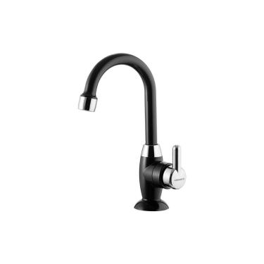 Imagem de Torneira Pvc Lavatório Mesa Bancada 1195 F31 - Lorenzetti Preto Com Cromado