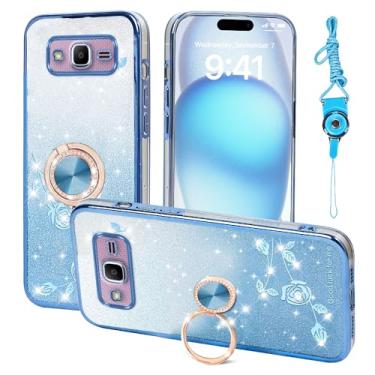 Imagem de Nouxwerx Capa para celular Samsung J2 Prime, capa protetora à prova de choque para Samsung Galaxy G530 (azul)