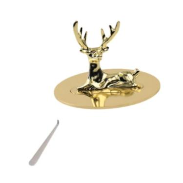 Imagem de Generic Topper de vela perfumado para jarra, tampa de vela para jarra, capa de sombra para casa, queima uniforme, natal, velas de jarra, Elk H 5.7cm