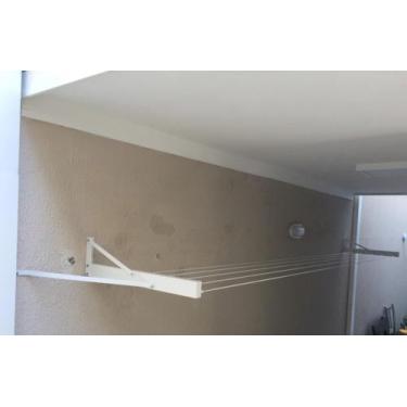 Imagem de Varal de parede muro fixo 5 cordas em alumínio - Varais Store, Preto