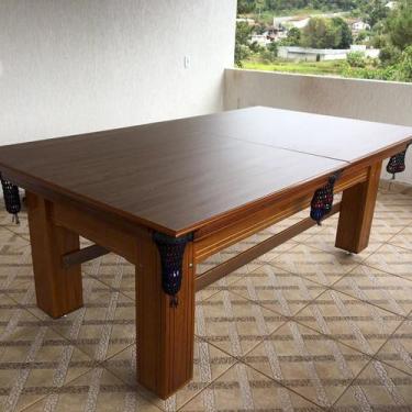 Imagem de Mesa de Sinuca e Jantar Diver Madeira Maciça Carlin Bilhares Superfíci