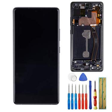 Imagem de E-yiiviil Tela Super Amoled compatível com Samsung Galaxy S10 Lite SM-G770F/DS Tela sensível ao toque LCD de 6,7 polegadas com ferramentas + moldura