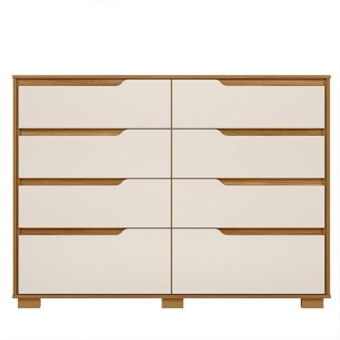 Imagem de Cômoda Georgia 8 Gavetas Freijó Off White - Moval Freijó Off White