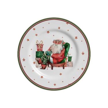 Imagem de Pratos Sobremesa Father Christmas Alleanza 6 Pçs - Natal