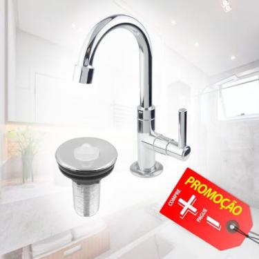Imagem de Torneira Pia de Banheiro Lavabo Lavatório Bica Móvel Abs Cromada 1/4 d