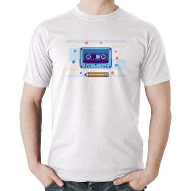 Imagem de Camiseta Algodão Fita Cassete - Foca na Moda, Branco, GGG