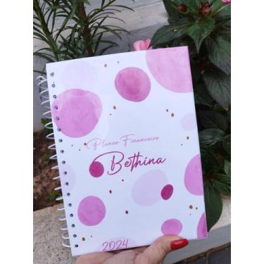 Imagem de Planner financeiro capa bolas  pink - 4 - PRODUTO ARTESANAL