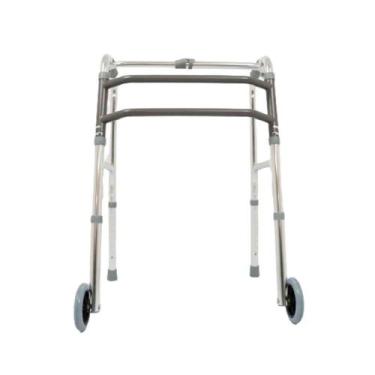 Imagem de Andador de Alumínio com rodas Articulado Regulável 3 Barras D10 Dellam