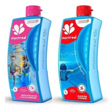 Imagem de Kit Algicida Choque + Redutor de pH 1 L Piscina Montreal
