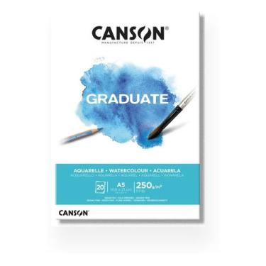 Imagem de Bloco Canson Graduate Aquarela 250g A5 20f Canson