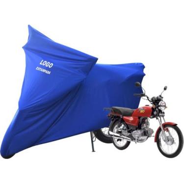 Imagem de Capa Para Proteger Moto DafraSuper 50CC Com Logo da Marca - Mz, Azul