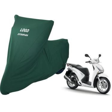 Imagem de Capa De Tecido Helanca Lycra Honda SH 150i Sob Medida - Mz, Verde