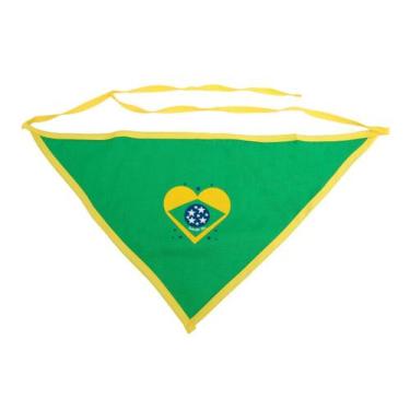 Imagem de Bandana Brasil para Cachorro e Gato Pet - Bichinho Chic, Verde, EGG