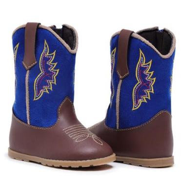 Imagem de Bota texana Bebê Infantil Recém Nascido Cowboy Rodeio Festa Junina Bor