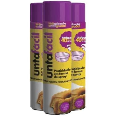 Imagem de Desmoldante Spray Aerosol Unta Fácil 400ml contendo 3 frascos - Tamanh