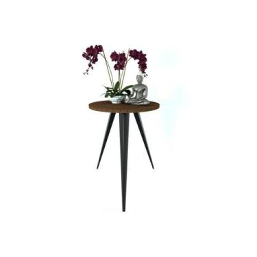 Imagem de Mesinha Lateral Sala Quarto De Canto Redonda P.M - Unidas