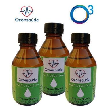 Imagem de Combo 3 Óleo Ozonizado De Oliva Extravirgem - 80ml Ozonsaúde - OZONSAU