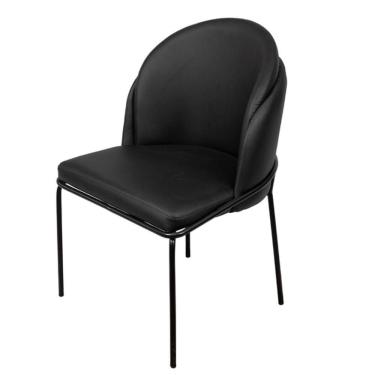 Imagem de Cadeira Denali Revestimento em Poliuretano (PU) Preto Base Aço Pintado