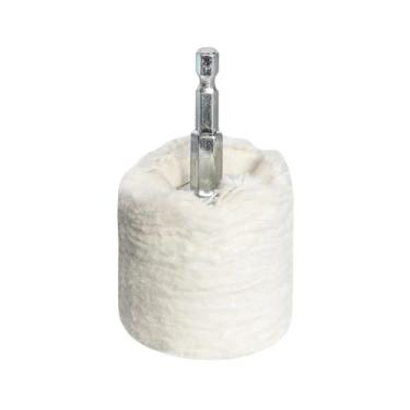 Imagem de 6mm Shank Algodão Polimento Rodas Pano Polimento Roda Moedor para Jóias Madeira Metal Abrasivo Ferramentas Cone Escova, cilíndrico 50mm