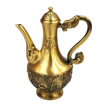 Imagem de DimyFew Jarra de chá em latão para bebidas, acessório decorativo para estante e mesa