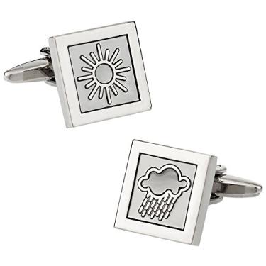 Imagem de Abotoaduras de chuva ou brilho com caixa de apresentação Cuff-Daddy