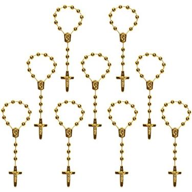 Imagem de XINHUIDALSQ Rosário de acrílico com 50 rosários de batismo, adequado para a primeira comunhão, presente de festa de batismo, adequado para Recuerditos de Bautismo, lembrancinhas de batizado,