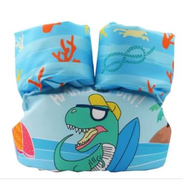 Imagem de Boia Infantil de Braço, Colete Piscina Crianca Infantil Kids Bóia De Braço Não Fura (Azul-Dino)