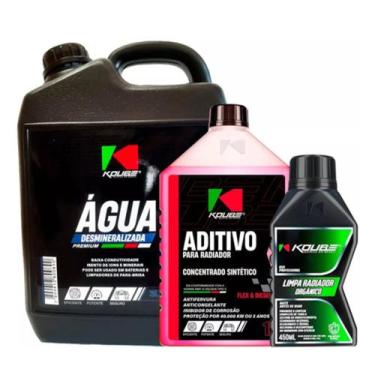 Imagem de Aditivo Conc. Sinté. Rosa + Água Desmi. 3l + Limpa Radiador - Koube