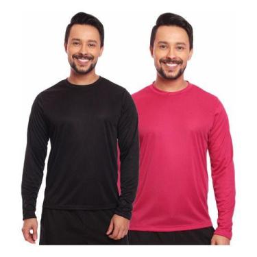 Imagem de Kit 2 Camisas Térmica Proteção Solar Frio E Calor Envio Já - MC Digita