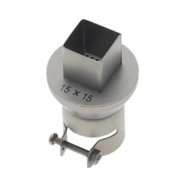 Imagem de 850 bico de ar quente desoldering ponta de ar quente estação de solda de ar quente bga ferramenta de reparo acessório forma de aço inoxidável, 15x15mm