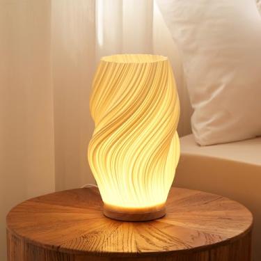 Imagem de Dawnwake Abajur De Mesa Abajures De Cabeceira Para Quarto, Pequenos Criado-Mudo Abajur De Mesa, Iluminação Aconchegante E Aconchegante, Abajur Vintage Boho Cool De Meados Do Século Moderno, Acentos