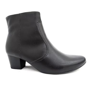 Imagem de Bota Usaflex De Couro Conforto Q6689 Preto