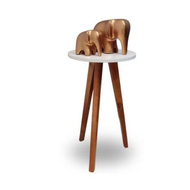 Imagem de Mesa de Canto e Apoio Lateral Eiffel Branca - Demoglass