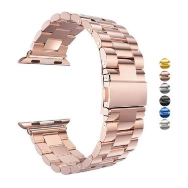 Imagem de Pulseira Inox Elos Compatível AppIe Watch Ultra IWO Microwear 42-49mm