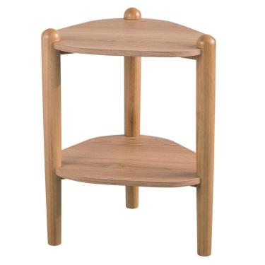 Imagem de Mesa Lateral de Apoio Orgânica Artesano 45 cm (Largura) em MDP Hanover e Pés Madeira Maciça