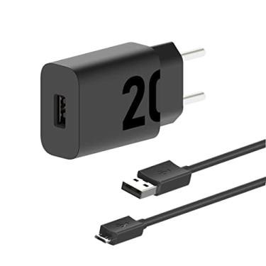 Imagem de Motorola, Carregador Turbo Power 20W, Cabo 1 Metro, Porta USB-A, Cabo Micro-USB