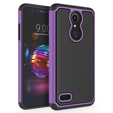 Imagem de Capa para LG K10 2018, capa para LG K30, capa para LG Premier Pro LTE, capa para LG K10 Alpha da Syoner [à prova de choque] Capa de telefone Defender, Roxa
