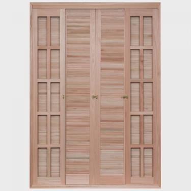 Imagem de Porta de Madeira Balção de Correr 213x200cm com Batente 14cm ewk 472 Rondosul