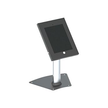 Imagem de Pyle Quiosque antifurto de segurança para tablet – Suporte de mesa de mesa de metal de alumínio com poste de 14 polegadas, inclinação ajustável, projetado para tablets iPad 2 3 4 Air PSPADLK12