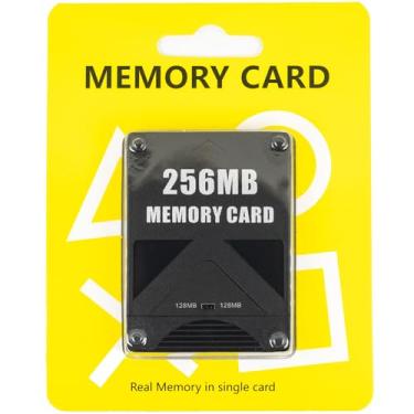 Imagem de jujinglobal Cartão de memória de 256 MB para PlayStation 2 PS2 (128MB + 128MB Need Select)